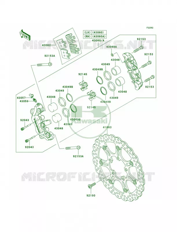 Front Brake Kawasaki MOTOS 1000 2007 Ninja ZX-10R  ZX1000D7FA