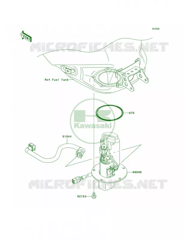 Fuel Pump Kawasaki MOTOS 1000 2007 Ninja ZX-10R  ZX1000D7FA
