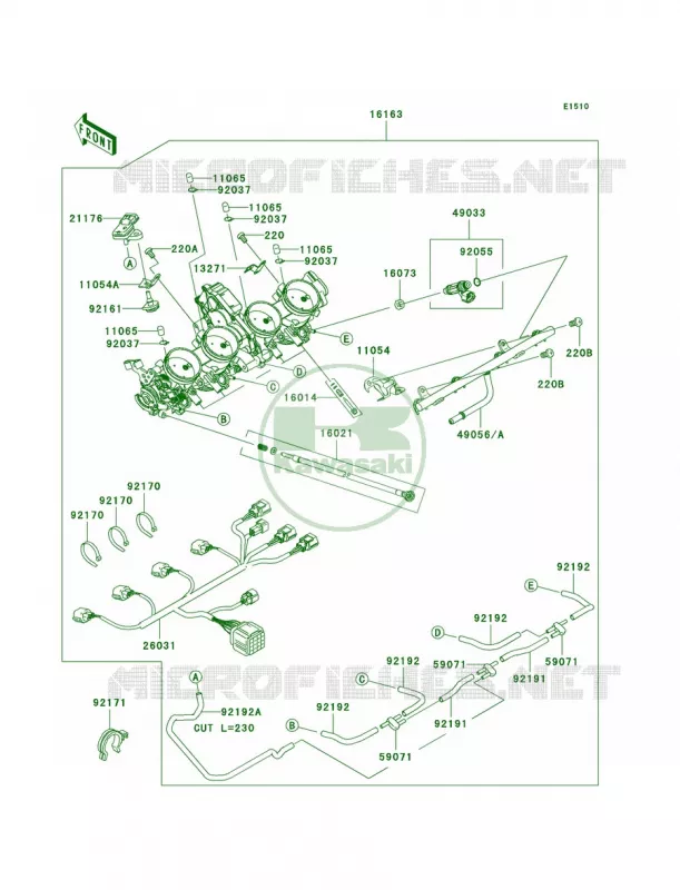 Throttle Kawasaki MOTOS 1000 2007 Ninja ZX-10R  ZX1000D7FA