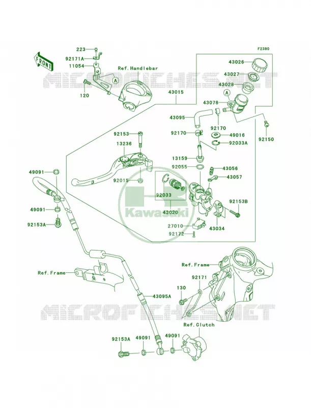 Clutch Master Cylinder Kawasaki MOTOS 1400 2007 Ninja ZX-14  ZX1400A7F