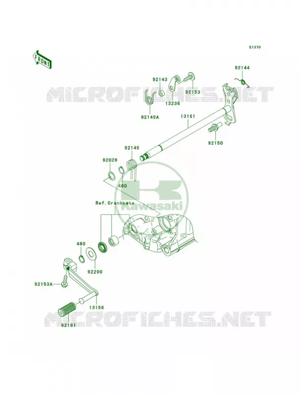 Gear Change Mechanism Kawasaki MOTOS 1400 2007 Ninja ZX-14  ZX1400A7F