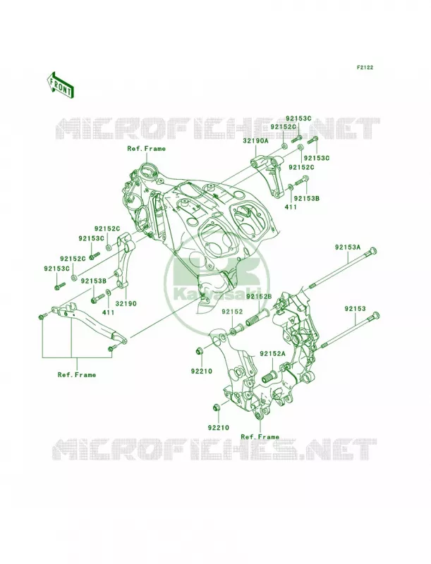 Engine Mount Kawasaki MOTOS 1400 2007 Ninja ZX-14  ZX1400A7FA
