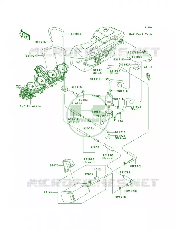 Fuel Evaporative SystemCA Kawasaki MOTOS 1400 2007 Ninja ZX-14  ZX1400A7FA