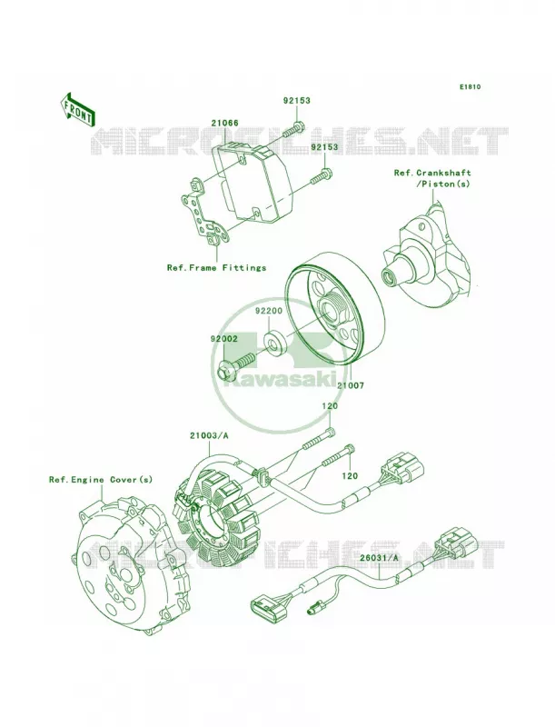 Generator Kawasaki MOTOS 1400 2007 Ninja ZX-14  ZX1400A7FA