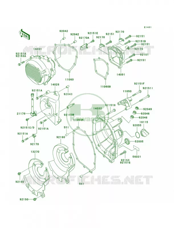 Engine Covers Kawasaki MOTOS 600 2007 ZZR600  ZX600J7F