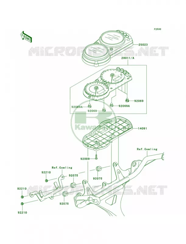 Meters Kawasaki MOTOS 600 2007 ZZR600  ZX600J7F