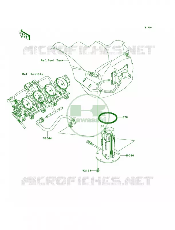 Fuel Pump Kawasaki MOTOS 600 2007 Ninja ZX-6R  ZX600P7F
