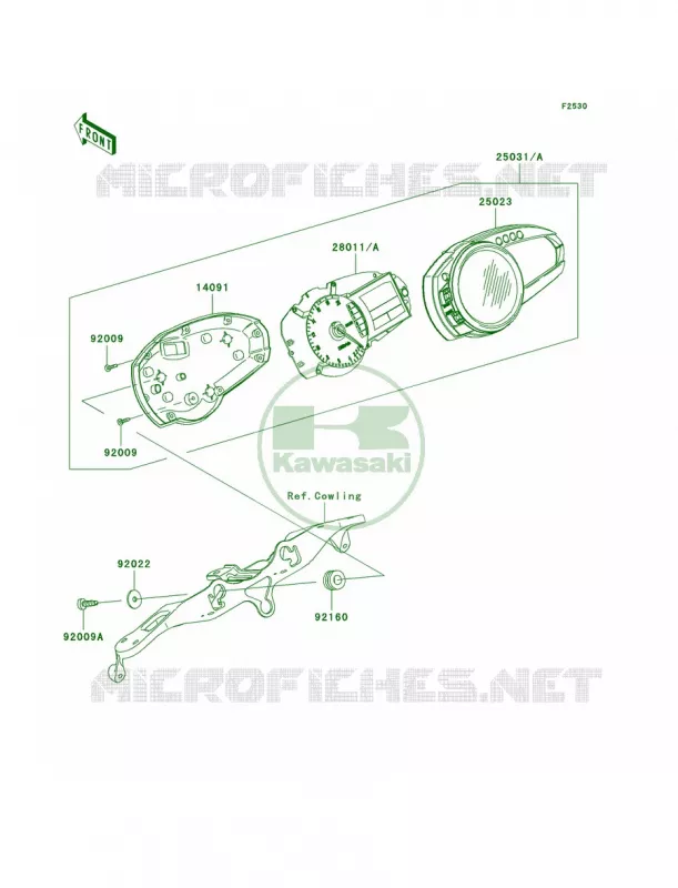 Meters Kawasaki MOTOS 600 2007 Ninja ZX-6R  ZX600P7F