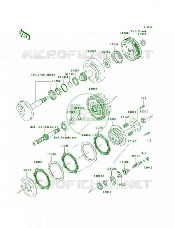 ClutchA2-A4 Kawasaki MOTOS 110 2003 KLX110  KLX110-A2