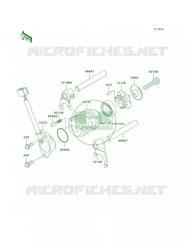Gear Change DrumShift Forks Kawasaki MOTOS 110 2003 KLX110  KLX110-A2