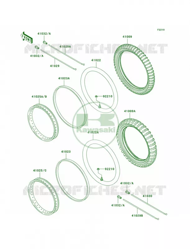 WheelsTires Kawasaki MOTOS 110 2003 KLX110  KLX110-A2