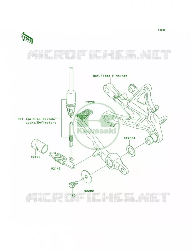 Brake PedalTorque Link Kawasaki MOTOS 1000 2006 Ninja ZX-10R  ZX1000D6F