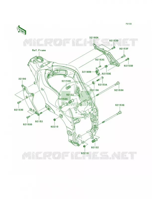 Engine Mount Kawasaki MOTOS 1000 2006 Ninja ZX-10R  ZX1000D6F