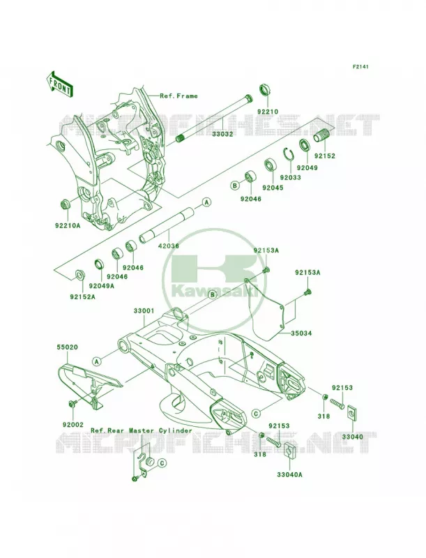Swingarm Kawasaki MOTOS 1000 2006 Ninja ZX-10R  ZX1000D6F