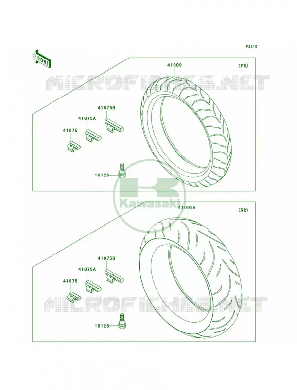 Tires Kawasaki MOTOS 1000 2006 Ninja ZX-10R  ZX1000D6F