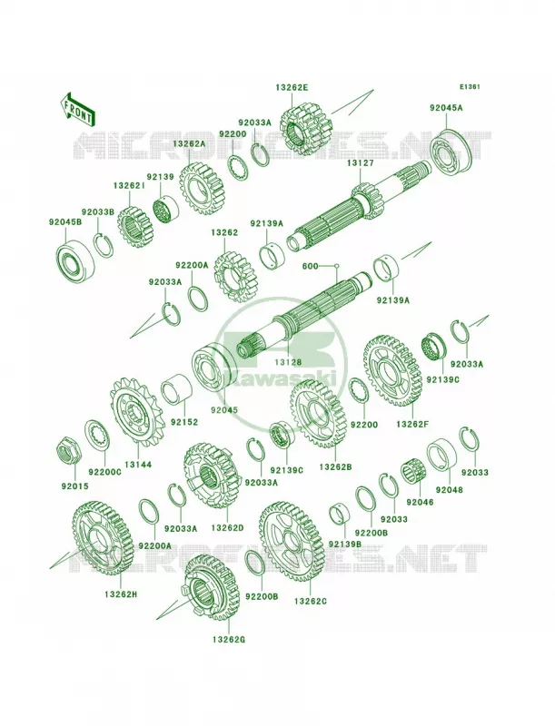 Transmission Kawasaki MOTOS 1000 2006 Ninja ZX-10R  ZX1000D6F