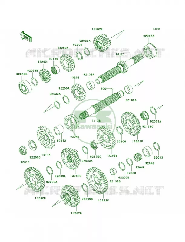 Transmission Kawasaki MOTOS 1000 2006 Ninja ZX-10R  ZX1000D6F