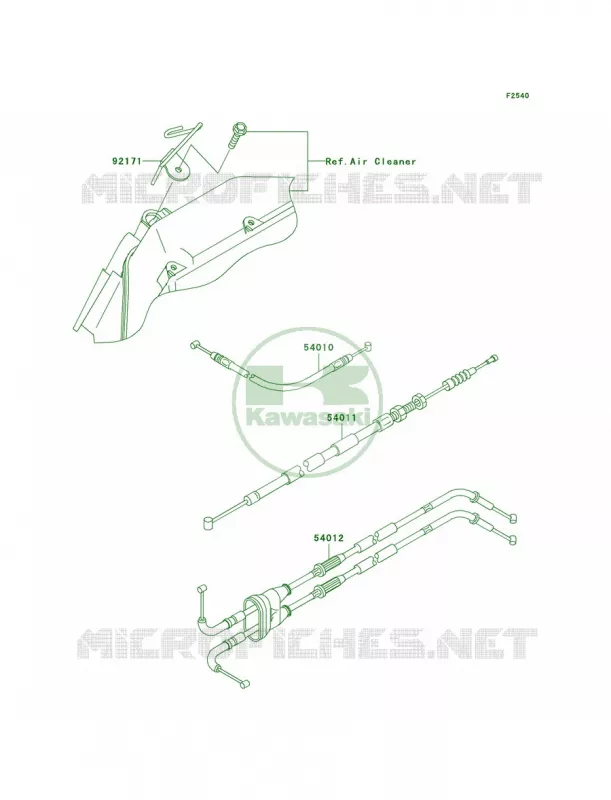Cables Kawasaki MOTOS 600 2006 Ninja ZX-6RR  ZX600N6F