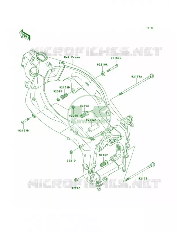 Engine Mount Kawasaki MOTOS 600 2006 Ninja ZX-6RR  ZX600N6F