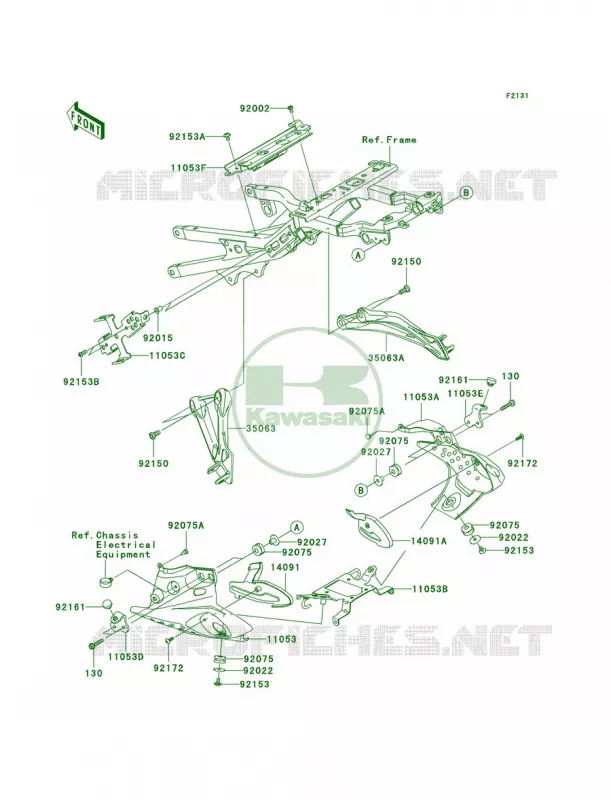 Frame FittingsRear Kawasaki MOTOS 600 2006 Ninja ZX-6RR  ZX600N6F