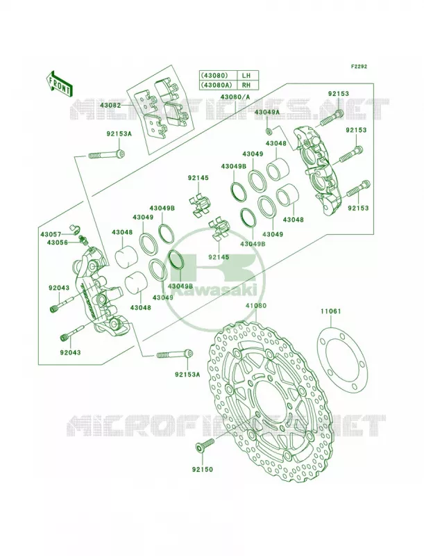 Front Brake Kawasaki MOTOS 600 2006 Ninja ZX-6RR  ZX600N6F