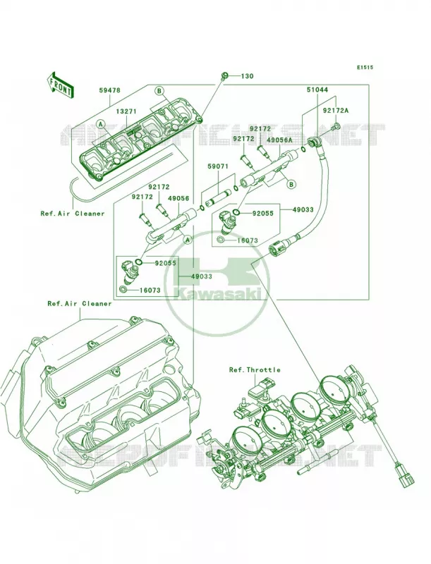 Top Feed Injecter Kawasaki MOTOS 600 2006 Ninja ZX-6RR  ZX600N6F