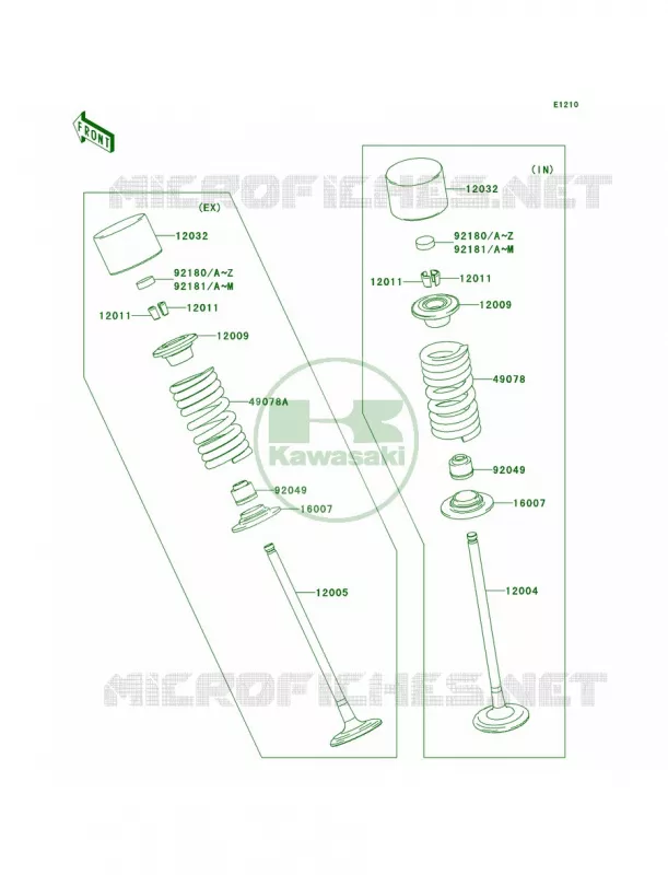 Valves Kawasaki MOTOS 600 2006 Ninja ZX-6RR  ZX600N6F