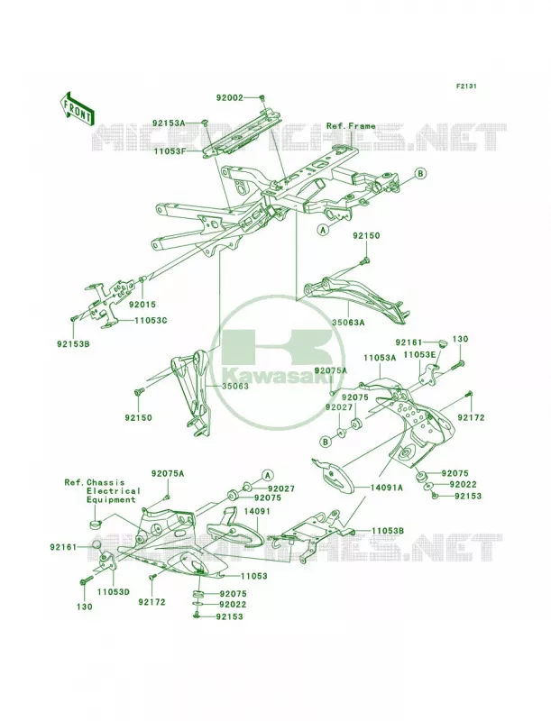 Frame Fittings Kawasaki MOTOS 636 2006 Ninja ZX-6R  ZX636D6F