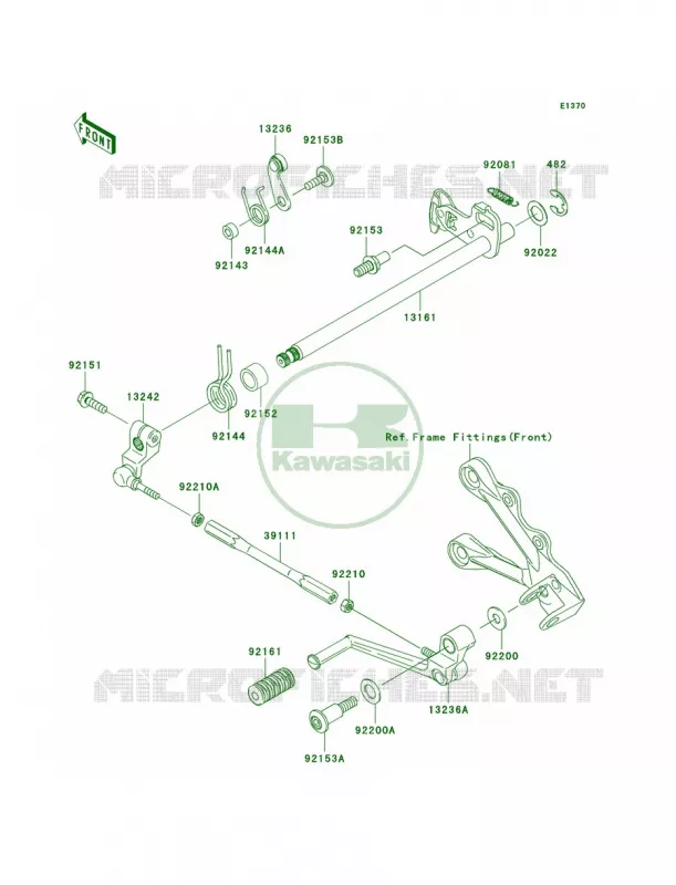Gear Change Mechanism Kawasaki MOTOS 636 2006 Ninja ZX-6R  ZX636D6F