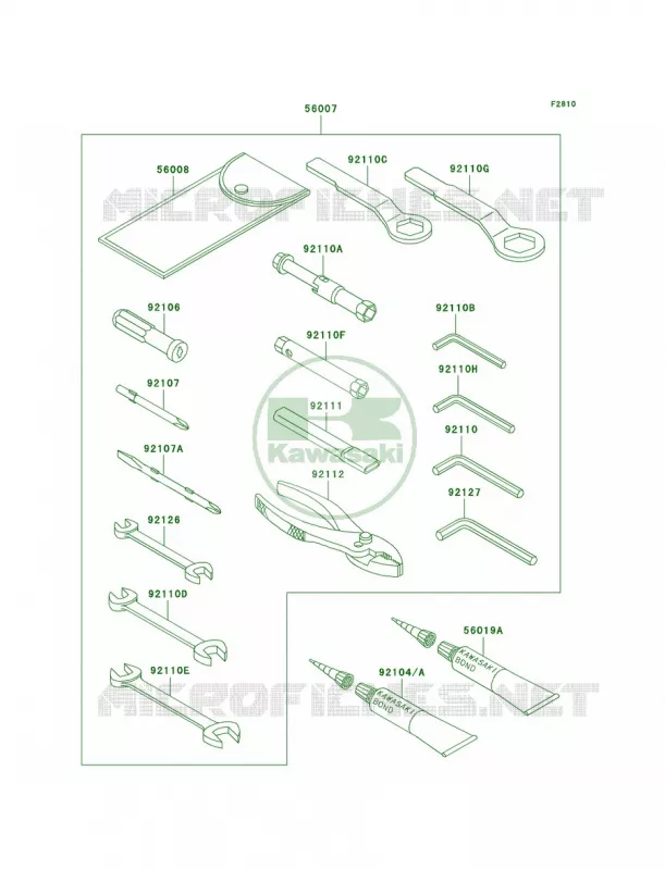 Owner's Tools Kawasaki MOTOS 636 2006 Ninja ZX-6R  ZX636D6F