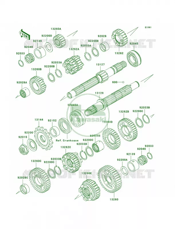 Transmission Kawasaki MOTOS 636 2006 Ninja ZX-6R  ZX636D6F