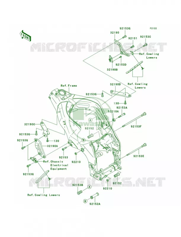 Engine Mount Kawasaki MOTOS 1000 2005 Ninja ZX-10R  ZX1000-C2
