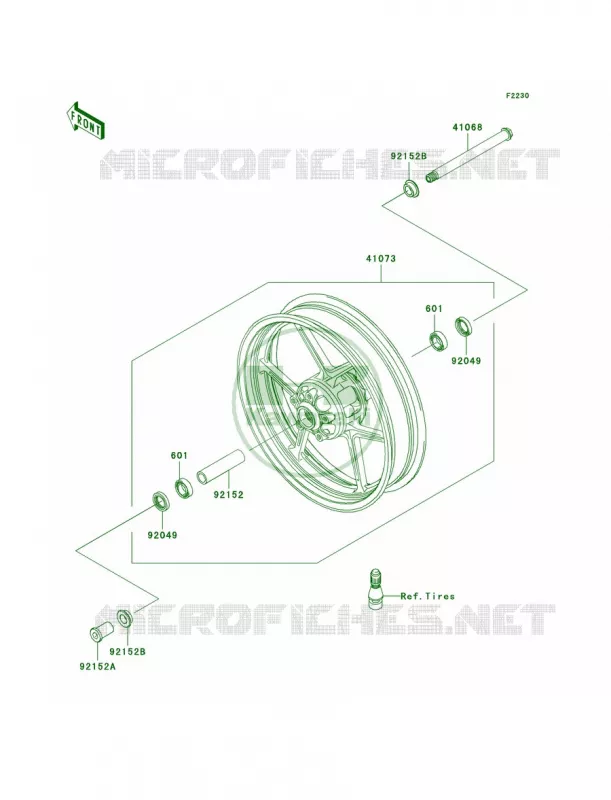 Front Wheel Kawasaki MOTOS 1000 2005 Ninja ZX-10R  ZX1000-C2