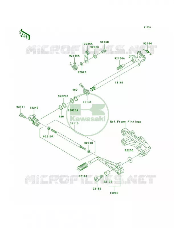 Gear Change Mechanism Kawasaki MOTOS 1000 2005 Ninja ZX-10R  ZX1000-C2