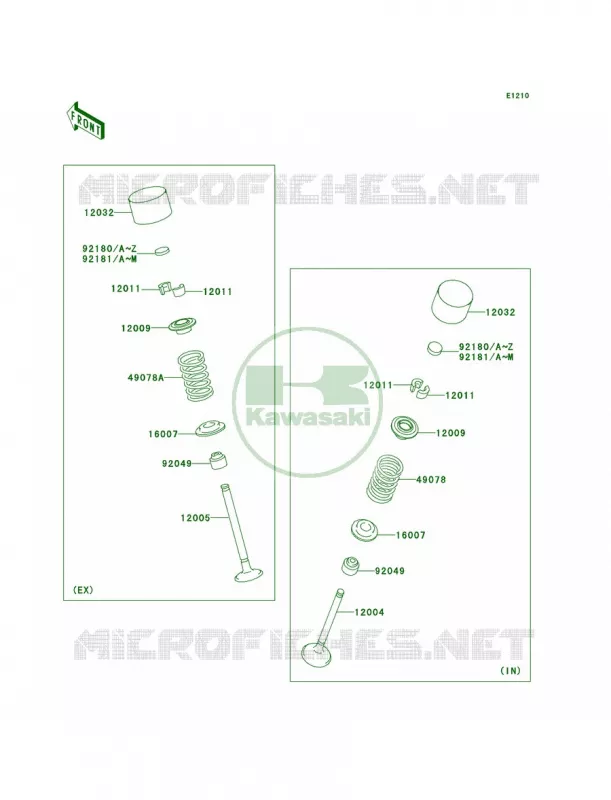 Valves Kawasaki MOTOS 1000 2005 Ninja ZX-10R  ZX1000-C2