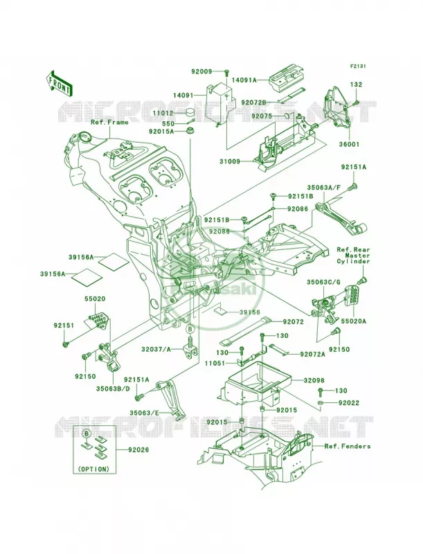Frame Fittings Kawasaki MOTOS 1200 2005 Ninja ZX-12R  ZX1200-B4