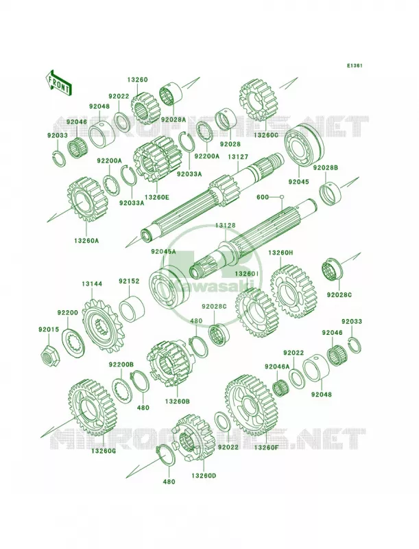 Transmission Kawasaki MOTOS 1200 2005 Ninja ZX-12R  ZX1200-B4