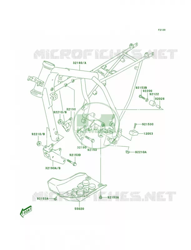 Frame Kawasaki MOTOS 125 2003 KLX125  KLX125-A1