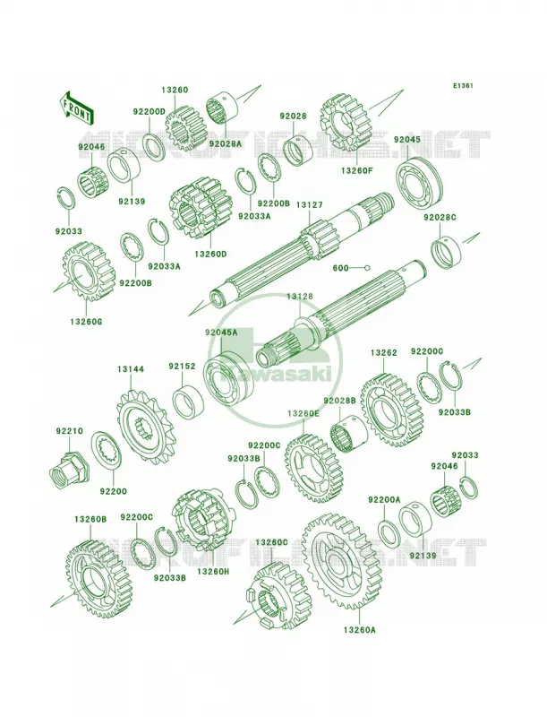 Transmission Kawasaki MOTOS 600 2005 ZZR600  ZX600-J4
