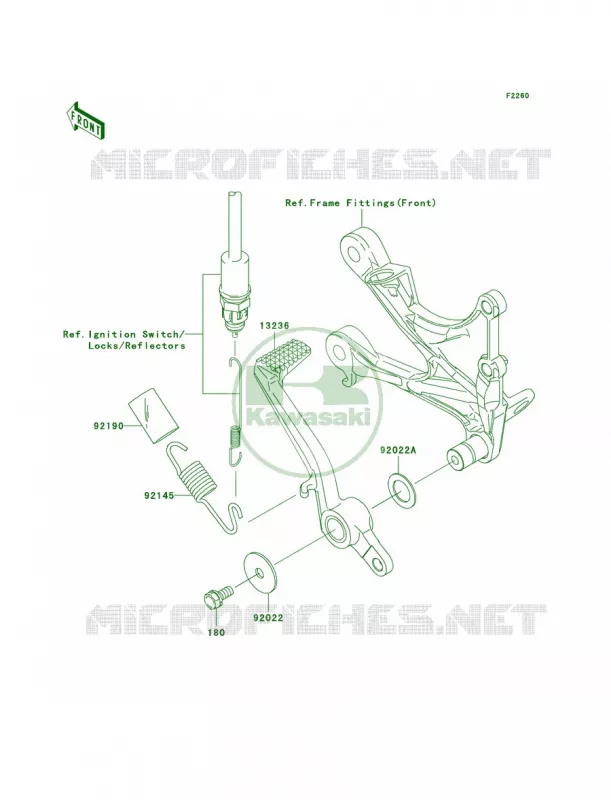 Brake PedalTorque Link Kawasaki MOTOS 600 2005 Ninja ZX-6RR  ZX600-N1