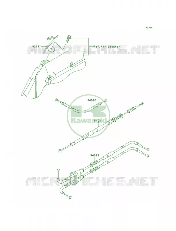 Cables Kawasaki MOTOS 600 2005 Ninja ZX-6RR  ZX600-N1