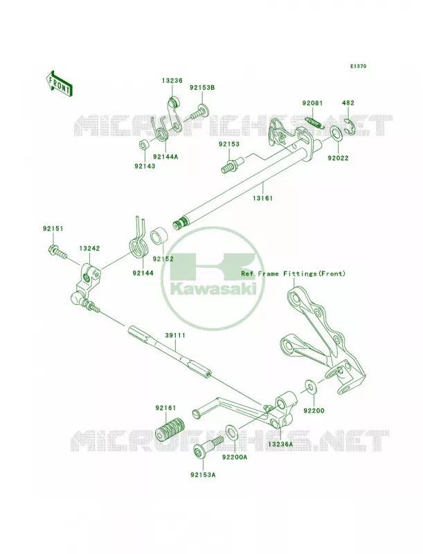 Gear Change Mechanism Kawasaki MOTOS 600 2005 Ninja ZX-6RR  ZX600-N1