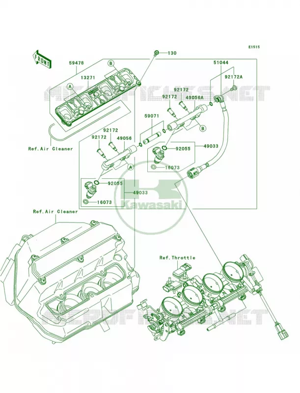 Top Feed Injecter Kawasaki MOTOS 636 2005 Ninja ZX-6R  ZX636-C1