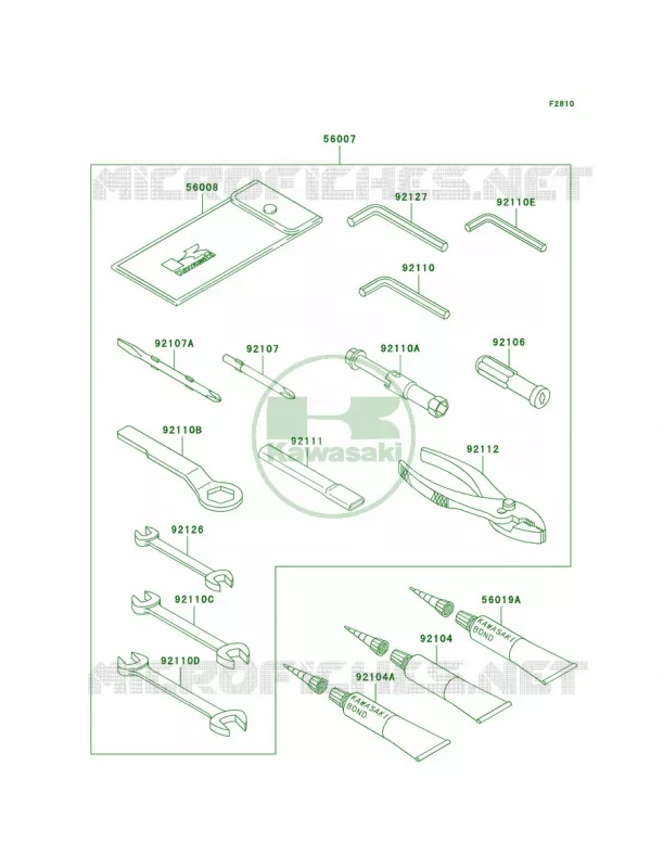 Owner's Tools Kawasaki MOTOS 1000 2004 Ninja ZX-10R  ZX1000-C1