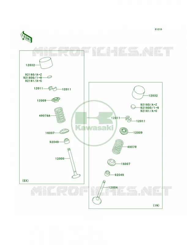 Valves Kawasaki MOTOS 1000 2004 Ninja ZX-10R  ZX1000-C1
