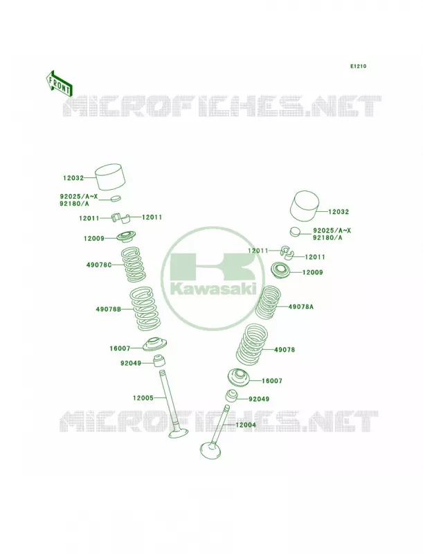 Valves Kawasaki MOTOS 1200 2004 Ninja ZX-12R  ZX1200-B3
