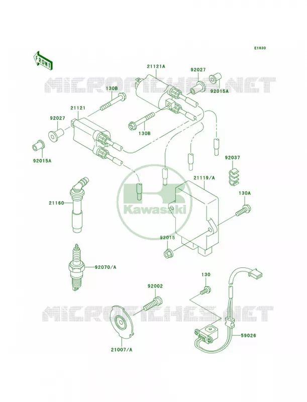 Ignition System Kawasaki MOTOS 600 2004 ZZR600  ZX600-E12