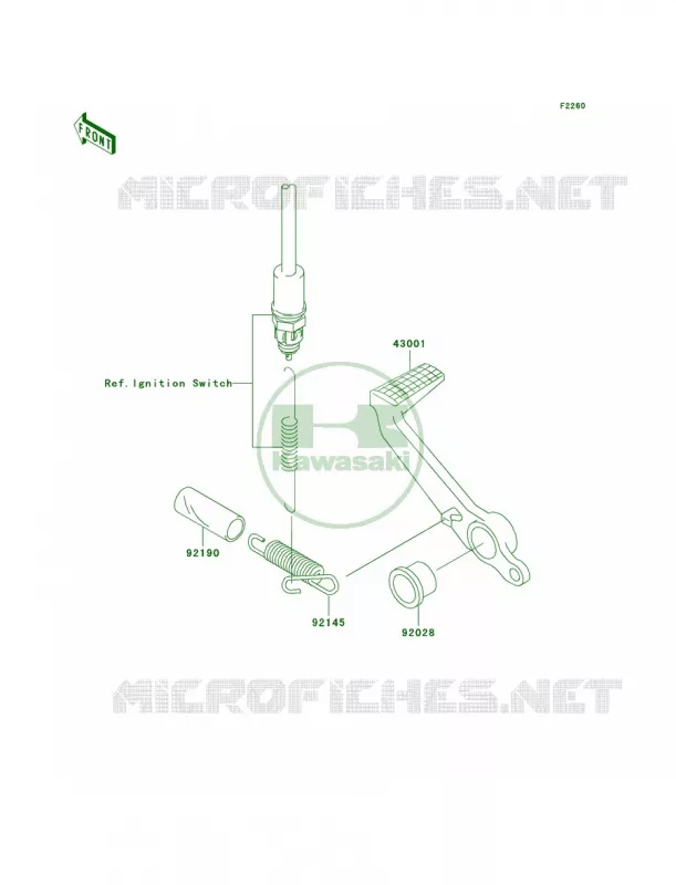 Brake PedalTorque Link Kawasaki MOTOS 636 2004 Ninja ZX-6R  ZX636-B2