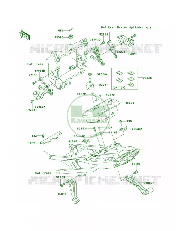Frame Fittings Kawasaki MOTOS 636 2004 Ninja ZX-6R  ZX636-B2