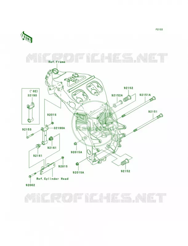 Engine Mount Kawasaki MOTOS 1200 2003 Ninja ZX-12R  ZX1200-B2